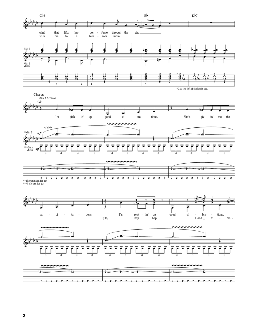 Good Vibrations Good Vibrations Acoustic Guitar scores gallery preview page 2
