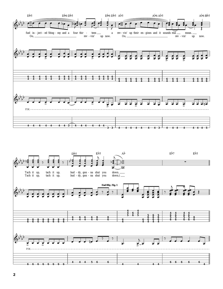 Shut Down Shut Down Acoustic Guitar scores gallery preview page 2