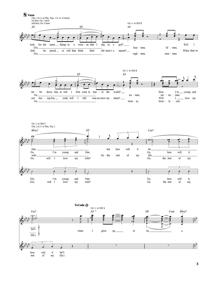 When I Grow Up (To Be A Man) Acoustic Guitar scores gallery preview page 3