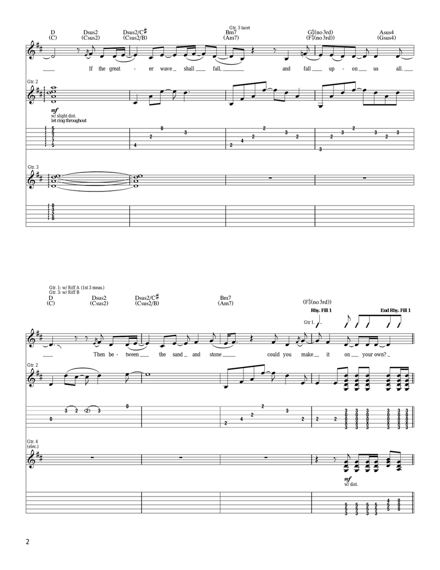 Wherever You Will Go Wherever You Will Go Acoustic Guitar scores gallery preview page 2