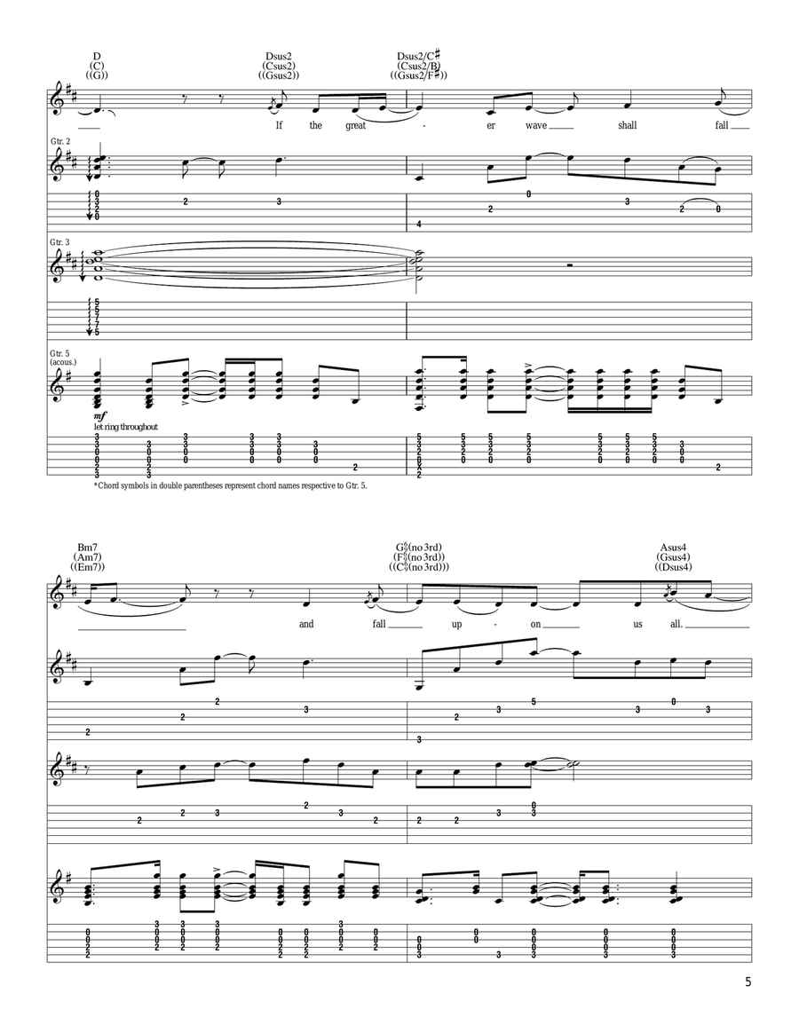 Wherever You Will Go Wherever You Will Go Acoustic Guitar scores gallery preview page 5