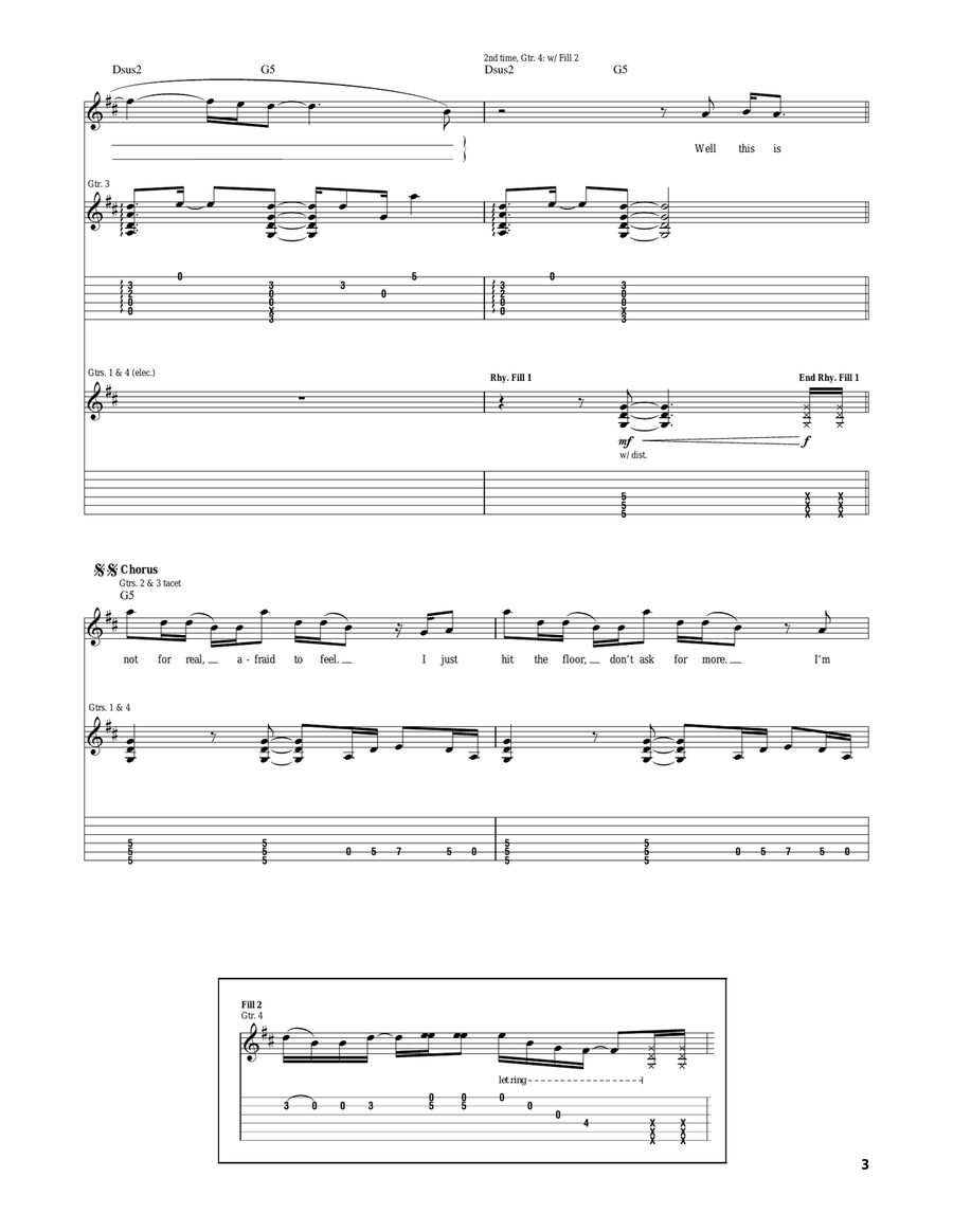 Wasting My Time Wasting My Time Acoustic Guitar scores gallery preview page 3