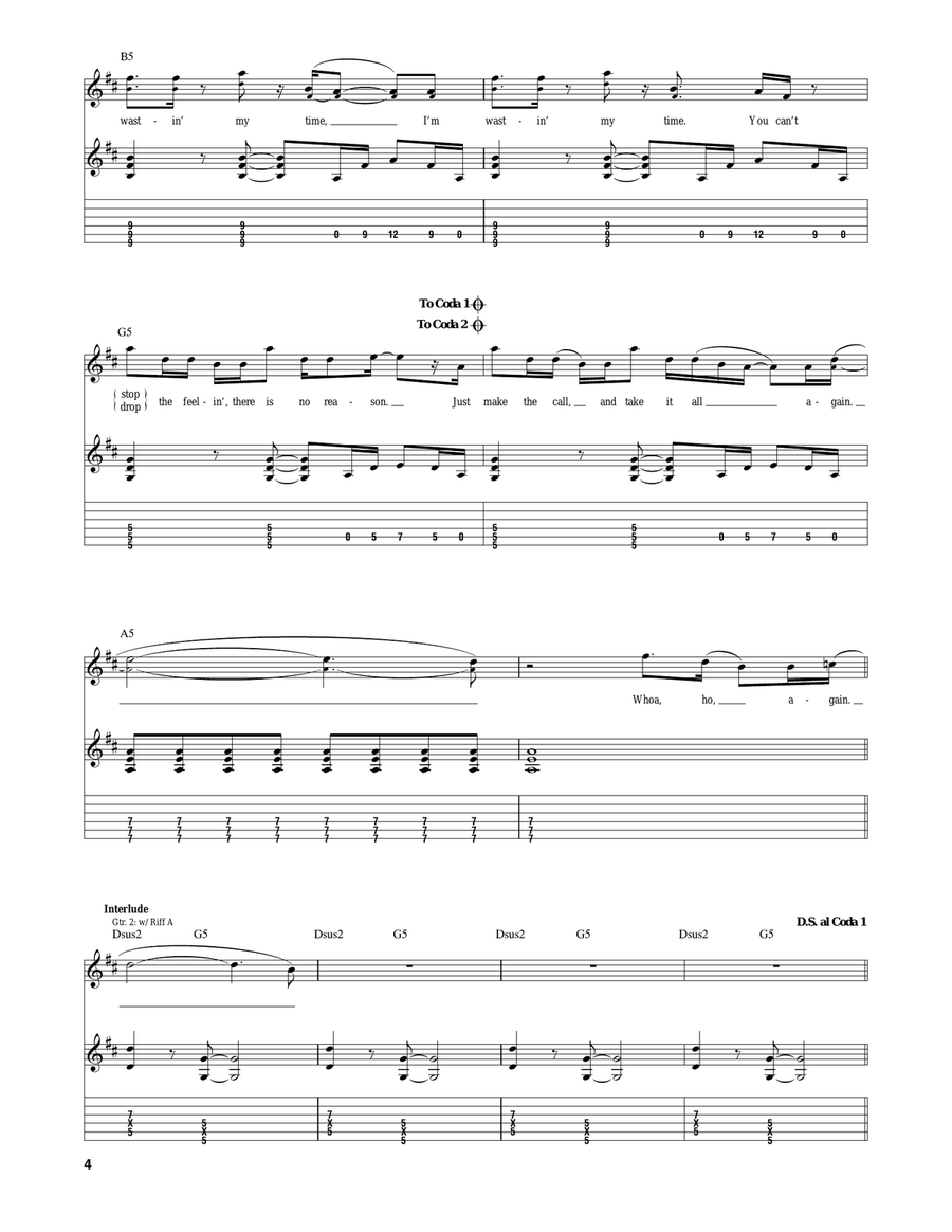 Wasting My Time Wasting My Time Acoustic Guitar scores gallery preview page 4