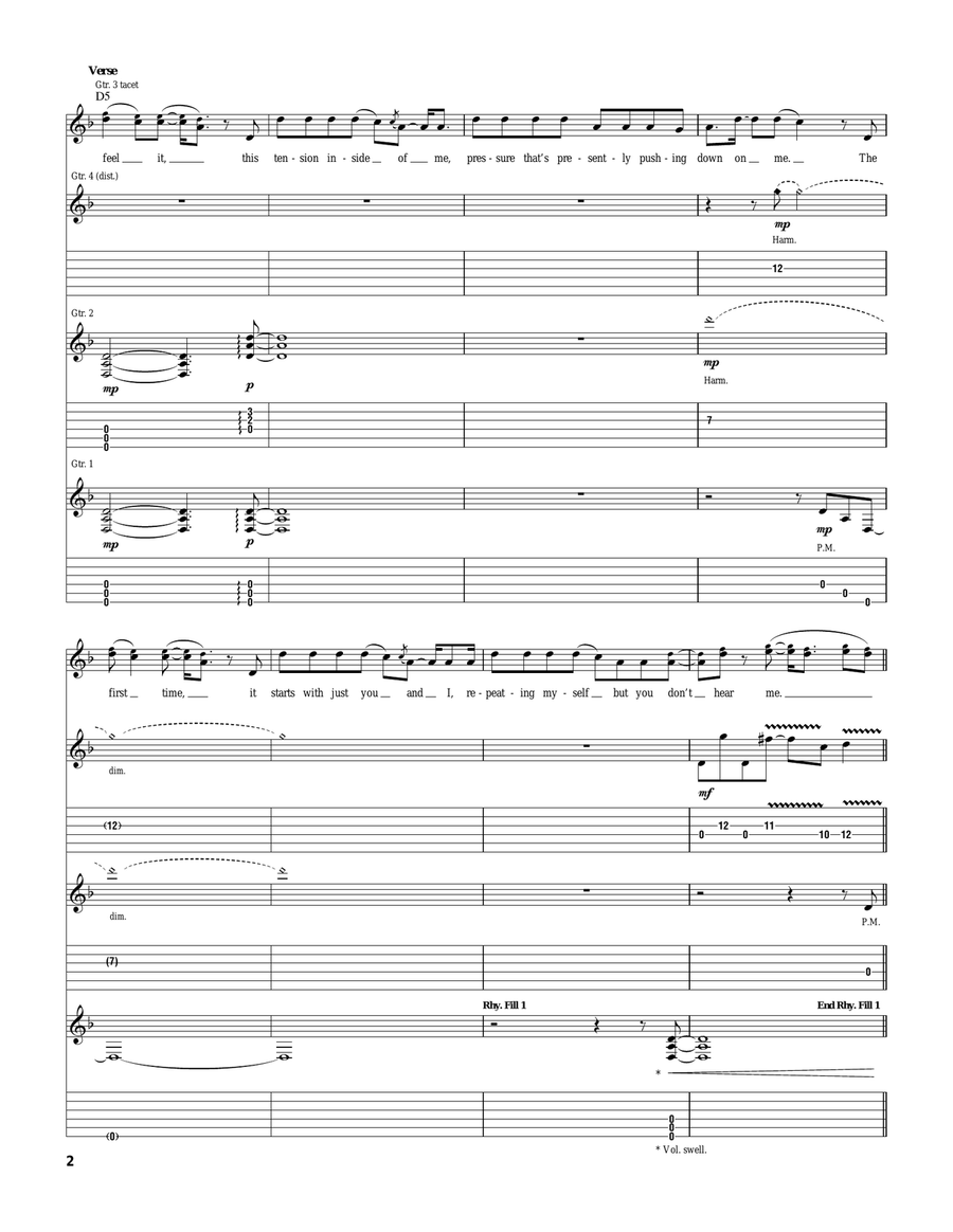 Sick & Tired Sick & Tired Acoustic Guitar scores gallery preview page 2