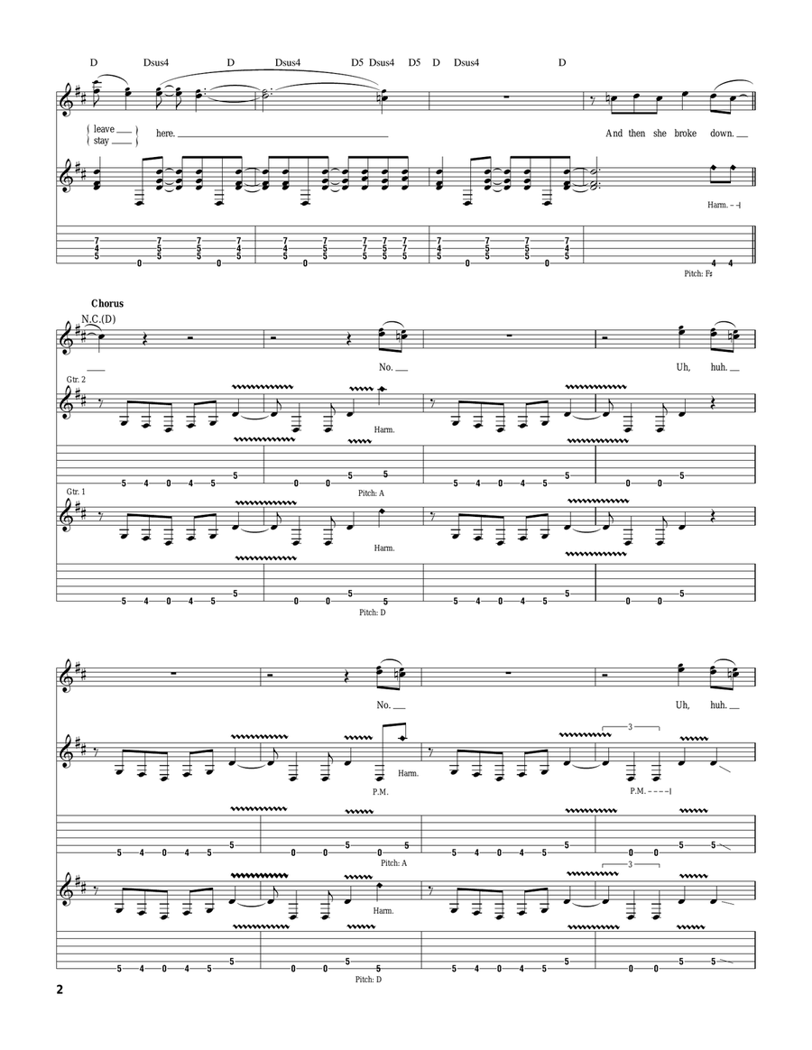 Slow Me Down Slow Me Down Acoustic Guitar scores gallery preview page 2