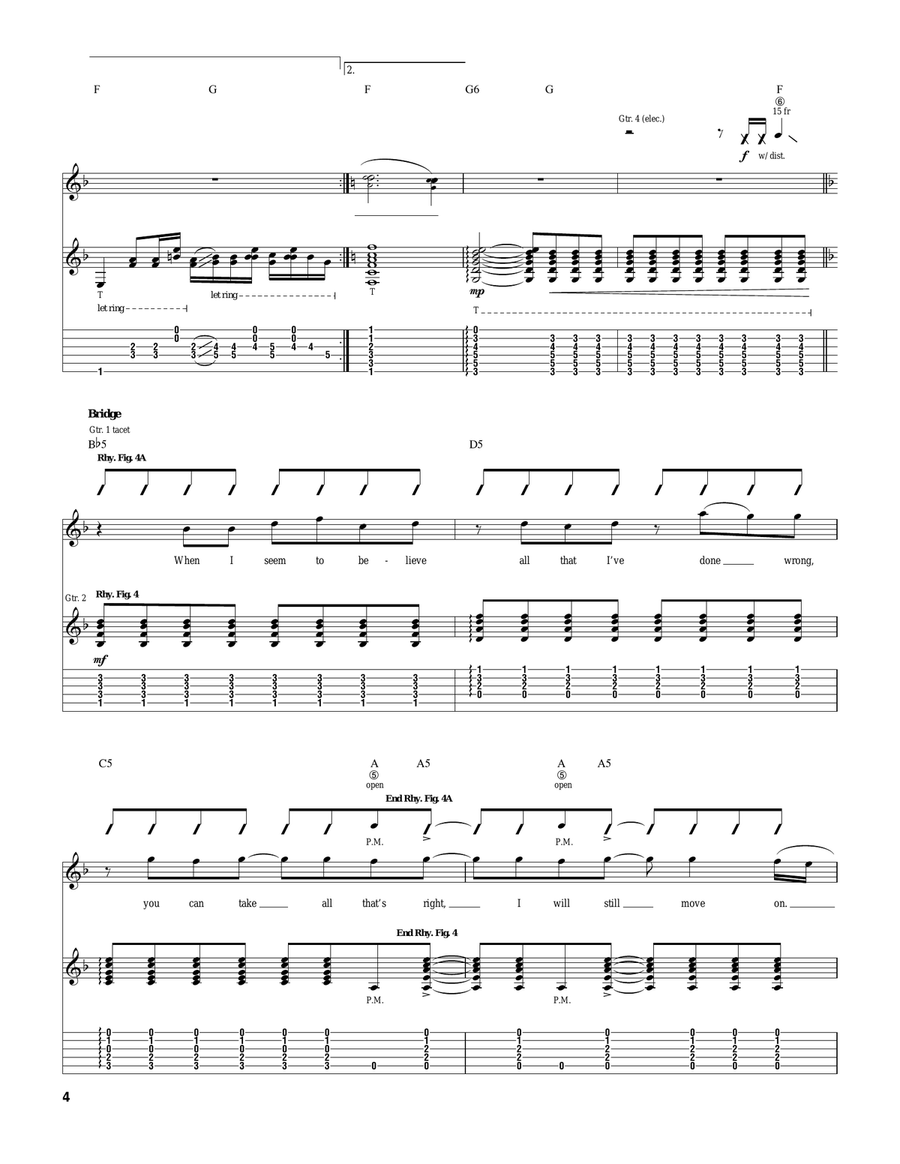 Live A Lie Live A Lie Acoustic Guitar scores gallery preview page 4