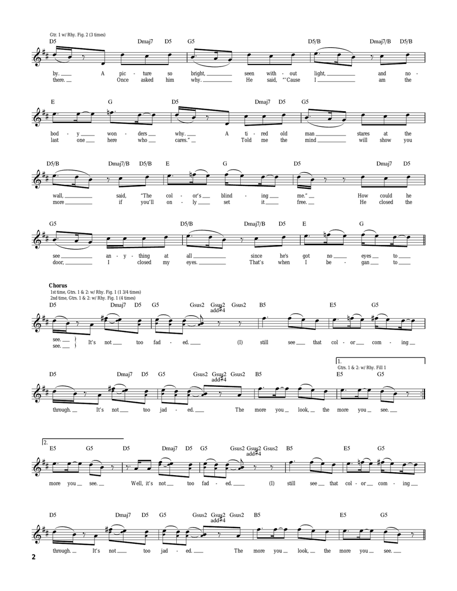 Faded Guitar Tablature scores gallery preview page 2