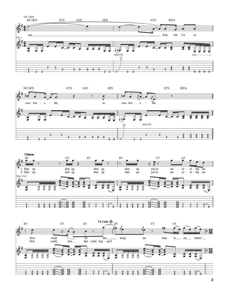 Undertow Undertow Electric Guitar scores gallery preview page 3