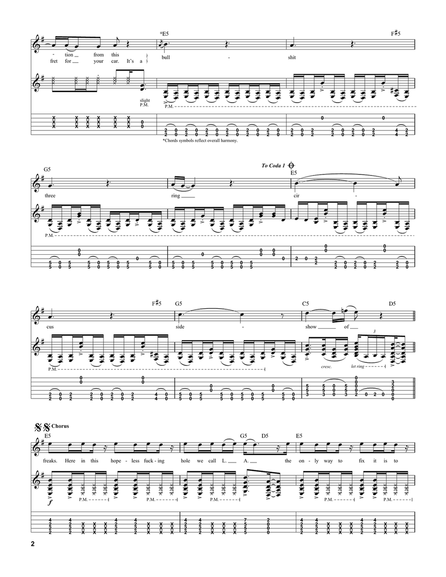 Aenima Aenima Electric Guitar scores gallery preview page 2