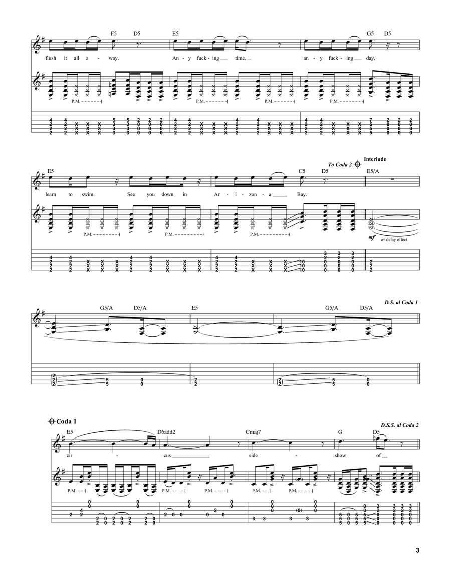 Aenima Aenima Electric Guitar scores gallery preview page 3