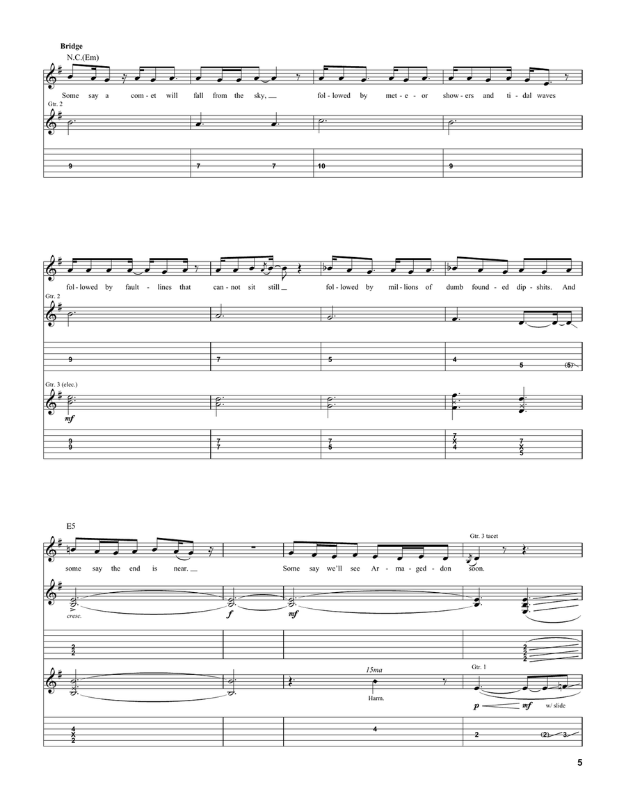 Aenima Aenima Electric Guitar scores gallery preview page 5