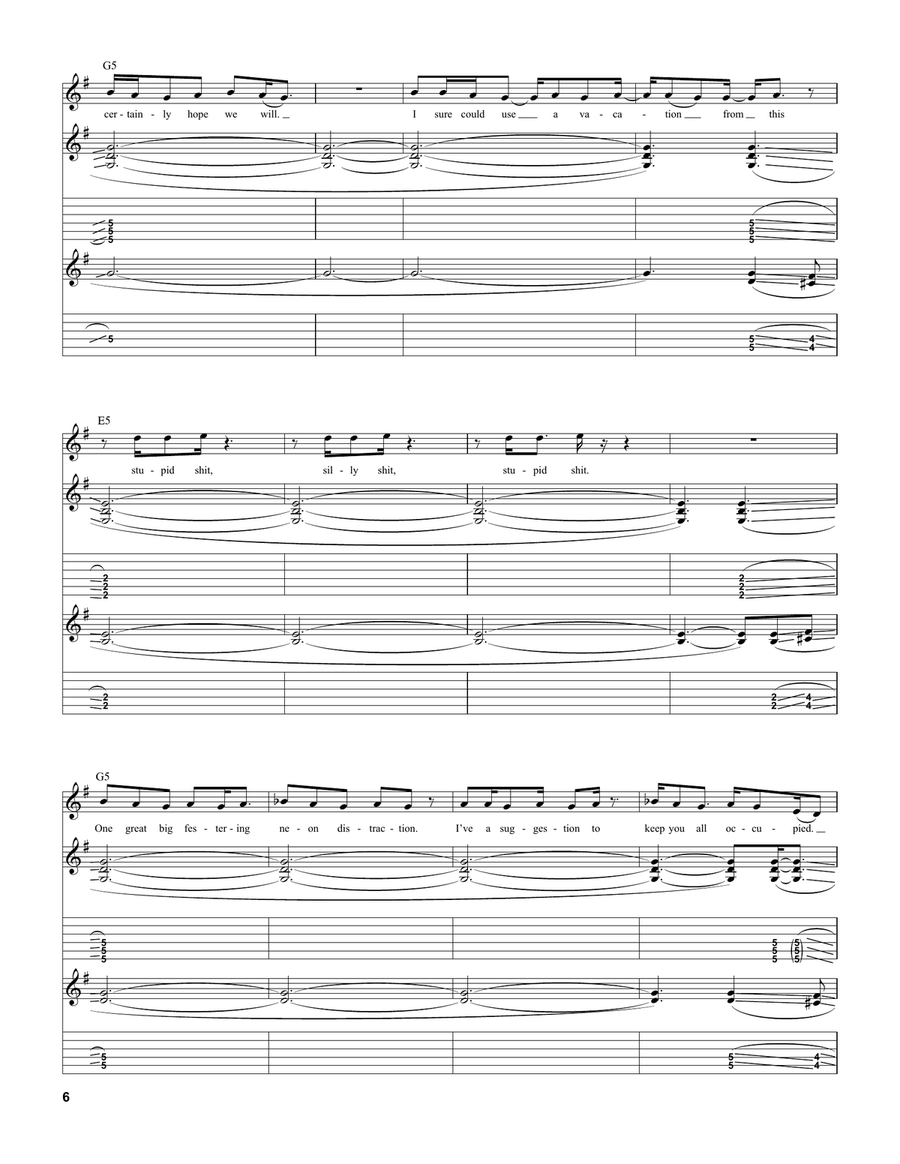 Aenima Aenima Electric Guitar scores gallery preview page 6