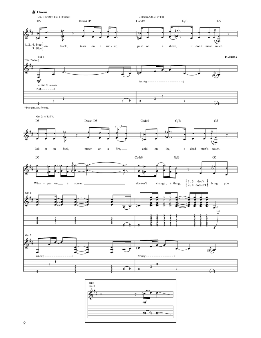 Blue On Black Blue On Black Acoustic Guitar scores gallery preview page 2