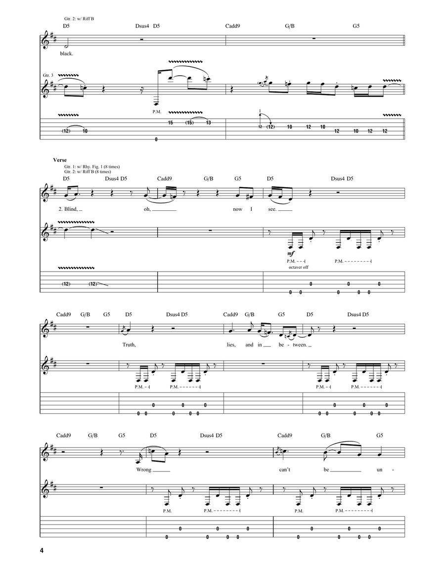 Blue On Black Blue On Black Acoustic Guitar scores gallery preview page 4