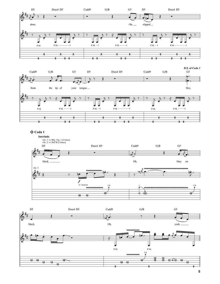 Blue On Black Blue On Black Acoustic Guitar scores gallery preview page 5
