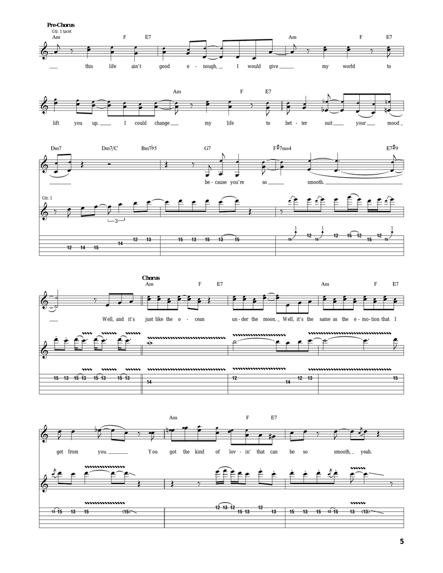 Smooth Smooth Acoustic Guitar scores gallery preview page 5