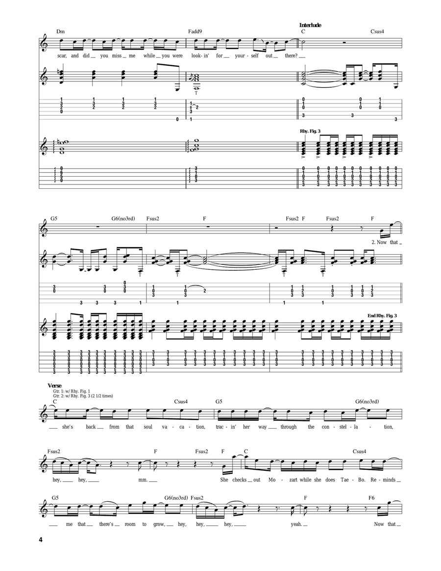 Drops Of Jupiter (Tell Me) Acoustic Guitar scores gallery preview page 4