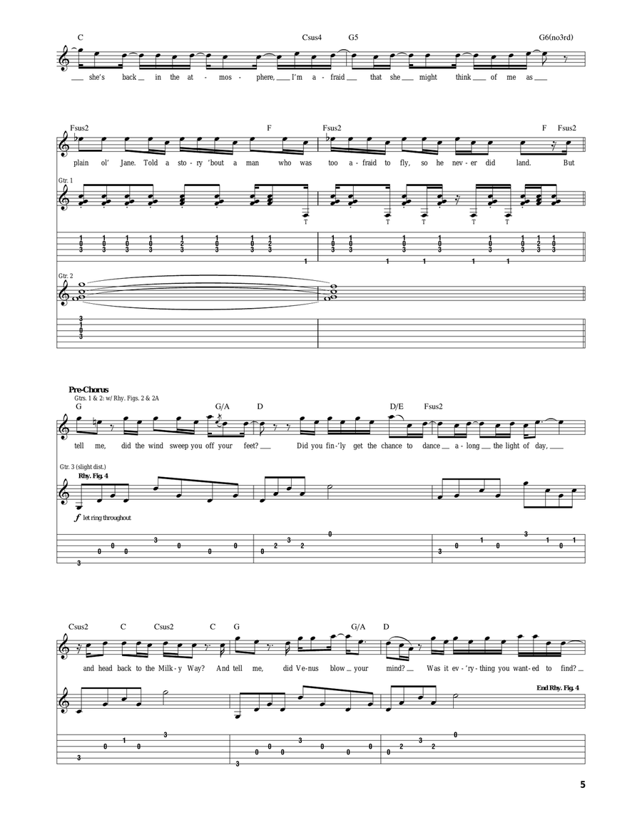 Drops Of Jupiter (Tell Me) Acoustic Guitar scores gallery preview page 5