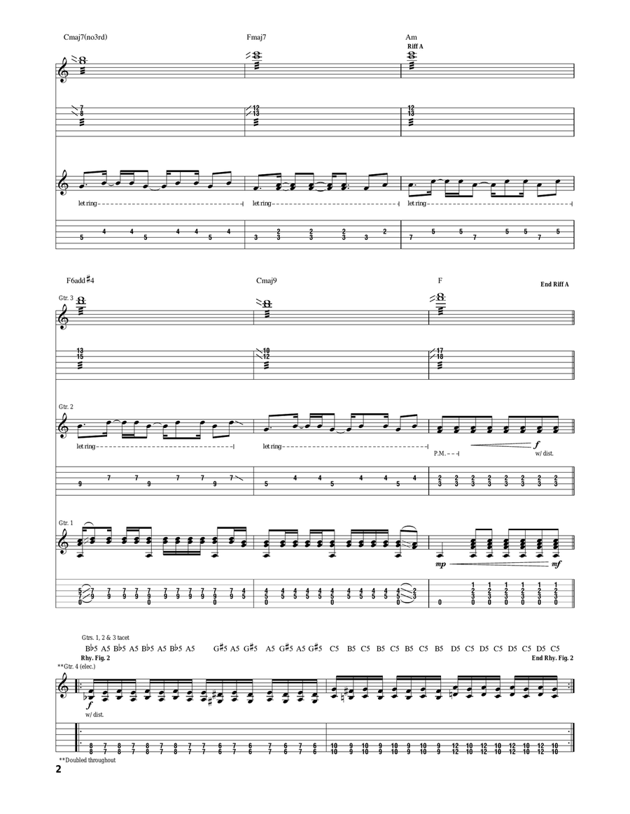 Chop Suey! Chop Suey! Acoustic Guitar scores gallery preview page 2