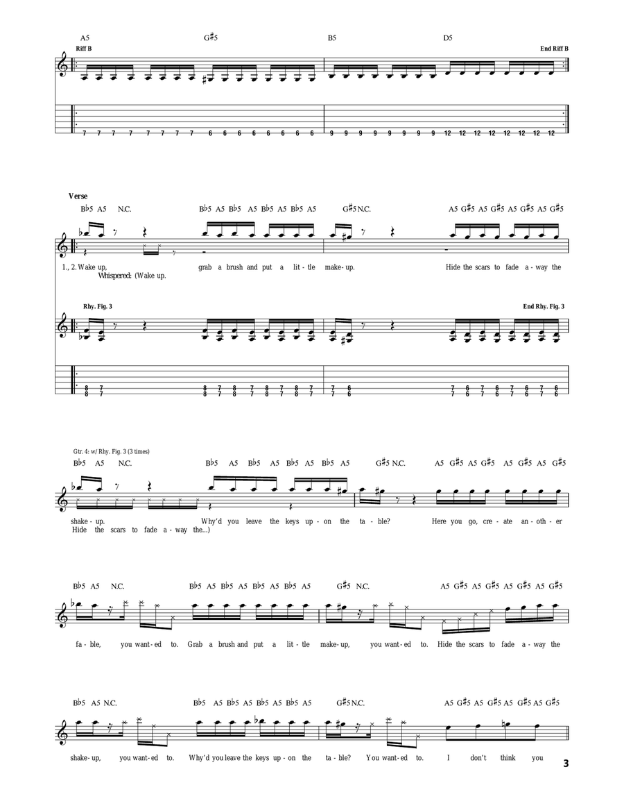 Chop Suey! Chop Suey! Acoustic Guitar scores gallery preview page 3