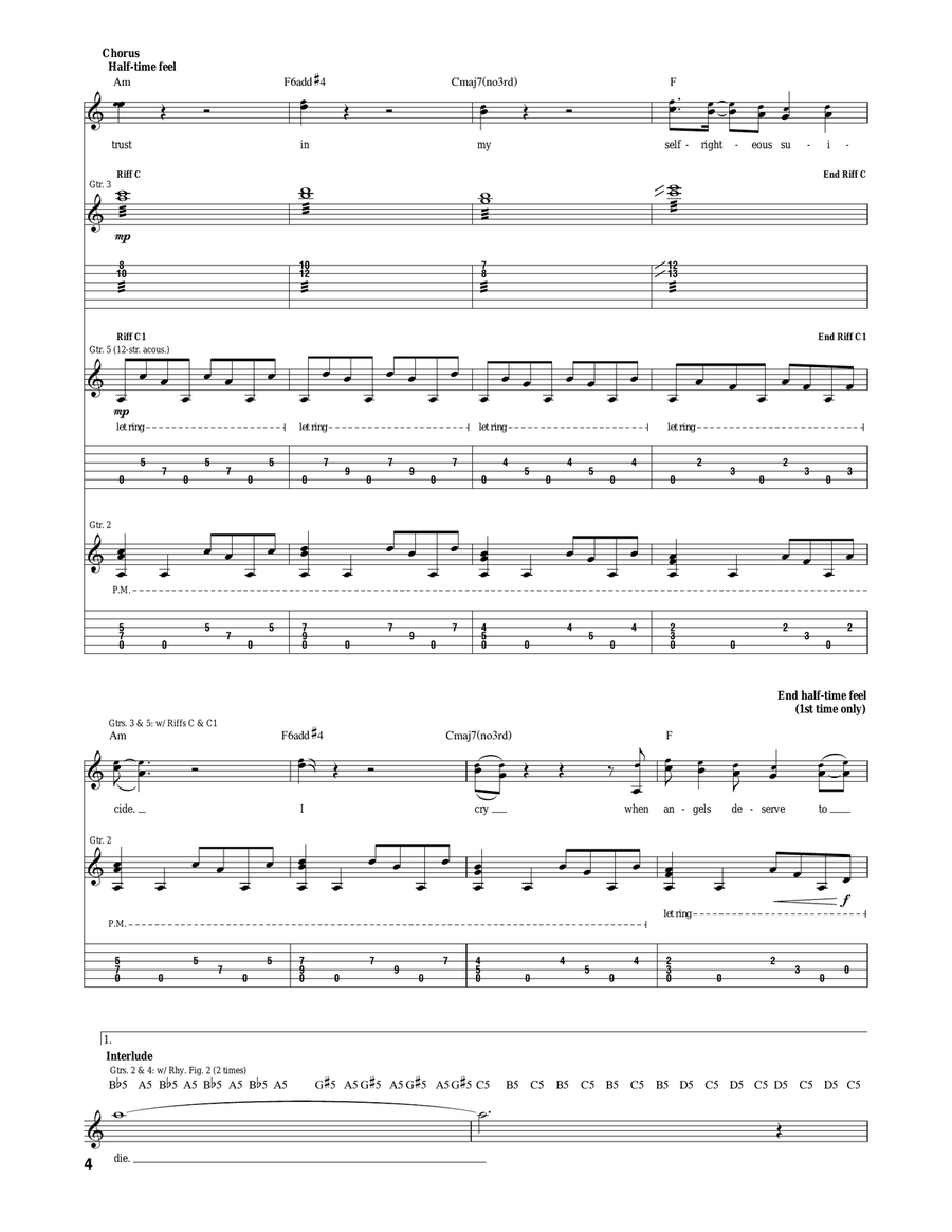 Chop Suey! Chop Suey! Acoustic Guitar scores gallery preview page 4