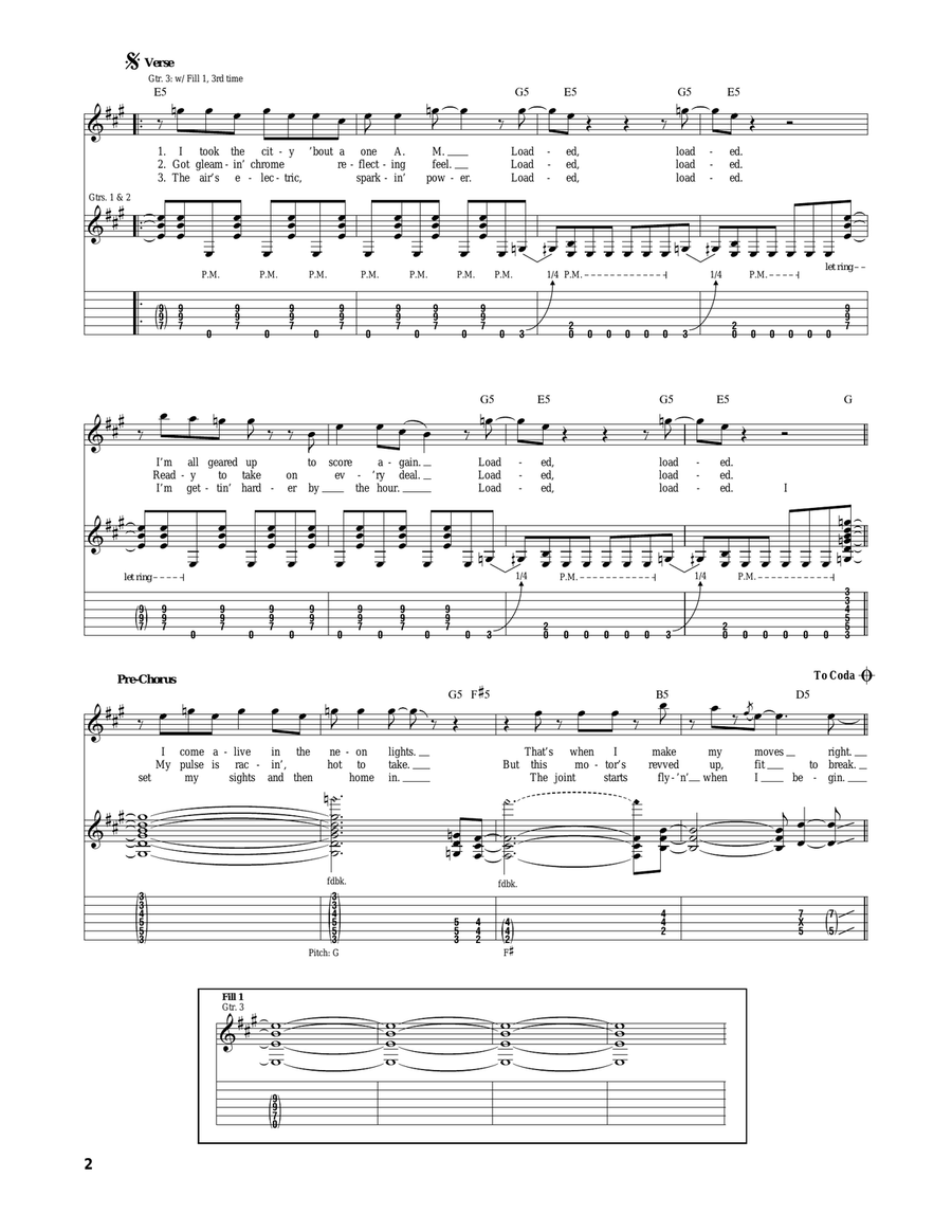 Living After Midnight Living After Midnight Electric Guitar scores gallery preview page 2