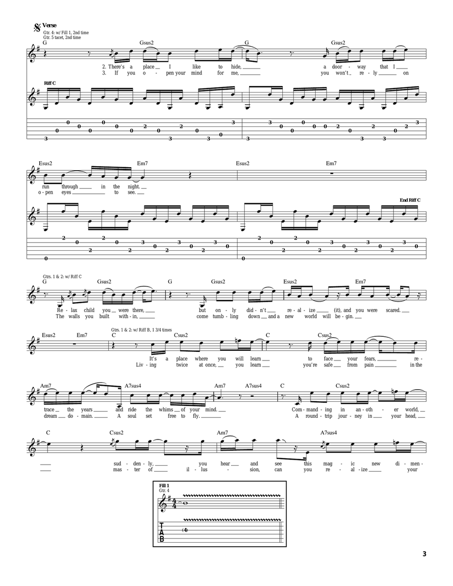 Silent Lucidity Silent Lucidity Acoustic Guitar scores gallery preview page 3