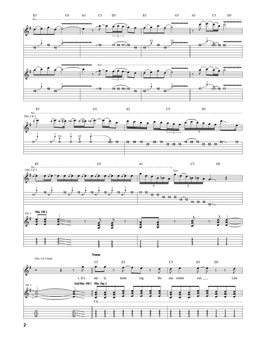 Rock You Like A Hurricane Electric Guitar scores gallery preview page 2