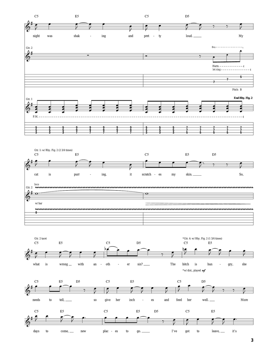 Rock You Like A Hurricane Electric Guitar scores gallery preview page 3