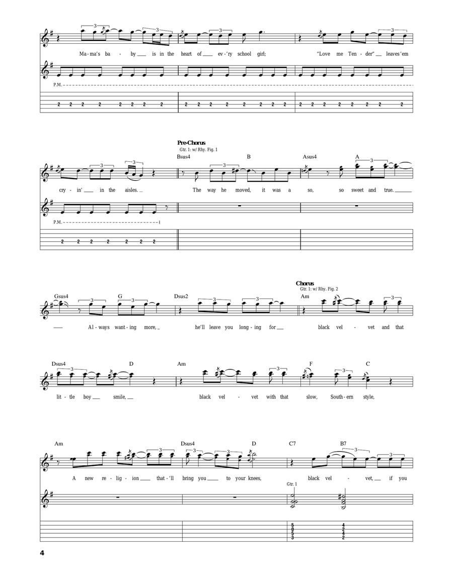 Black Velvet Black Velvet Acoustic Guitar scores gallery preview page 4