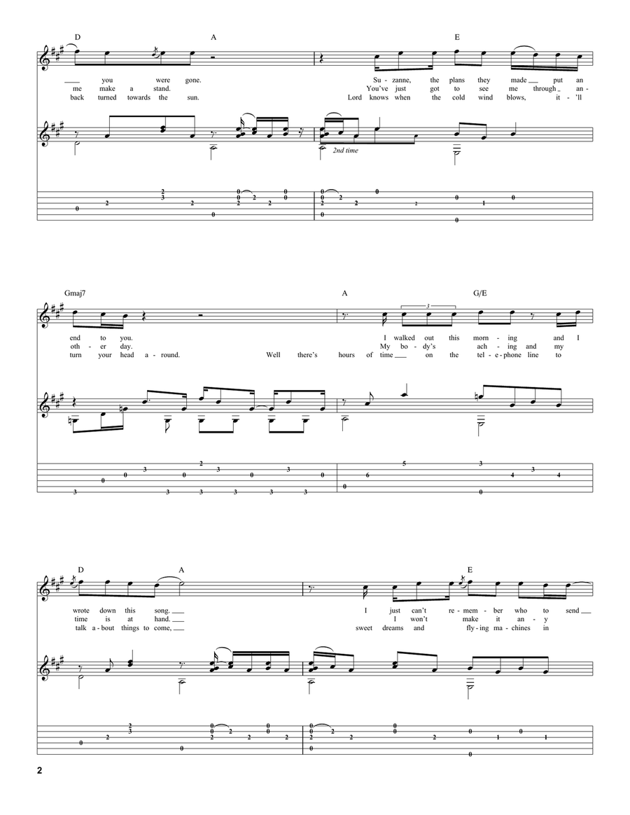 Fire And Rain Fire And Rain Acoustic Guitar scores gallery preview page 2