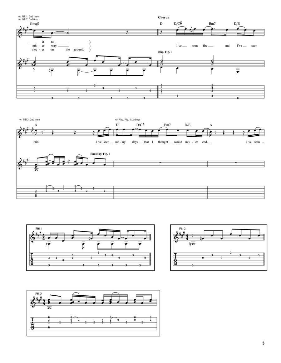 Fire And Rain Fire And Rain Acoustic Guitar scores gallery preview page 3