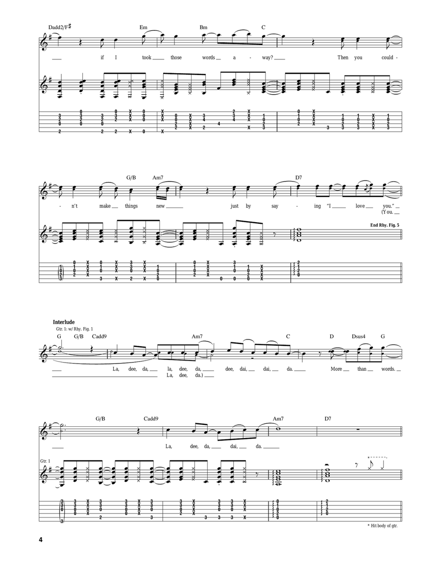 More Than Words More Than Words Acoustic Guitar scores gallery preview page 4