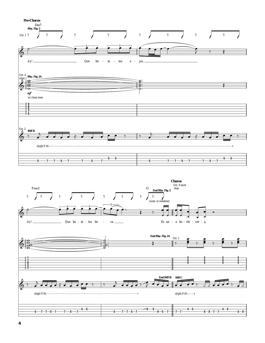 Hechicera Hechicera Acoustic Guitar scores gallery preview page 4