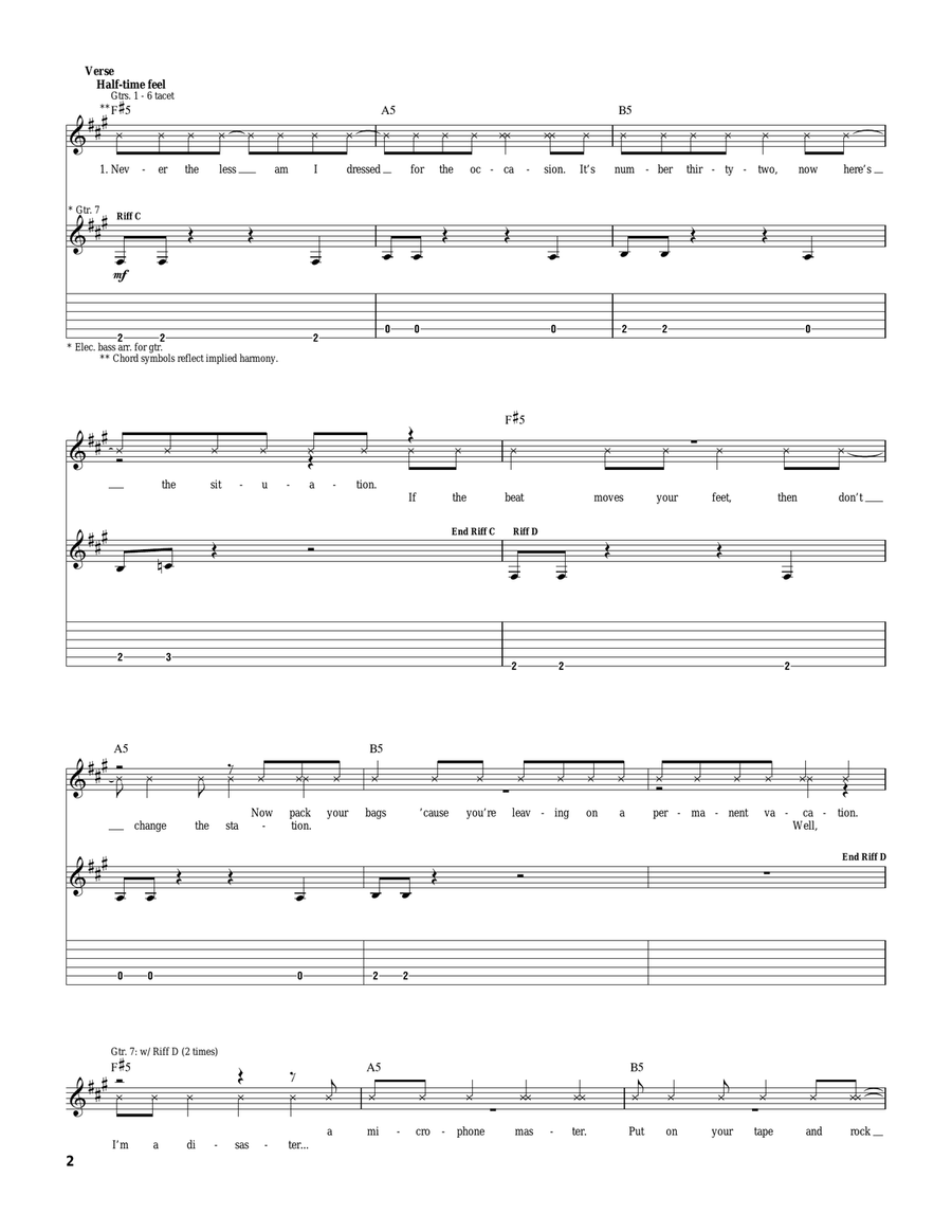 What We're All About Guitar Tablature scores gallery preview page 2