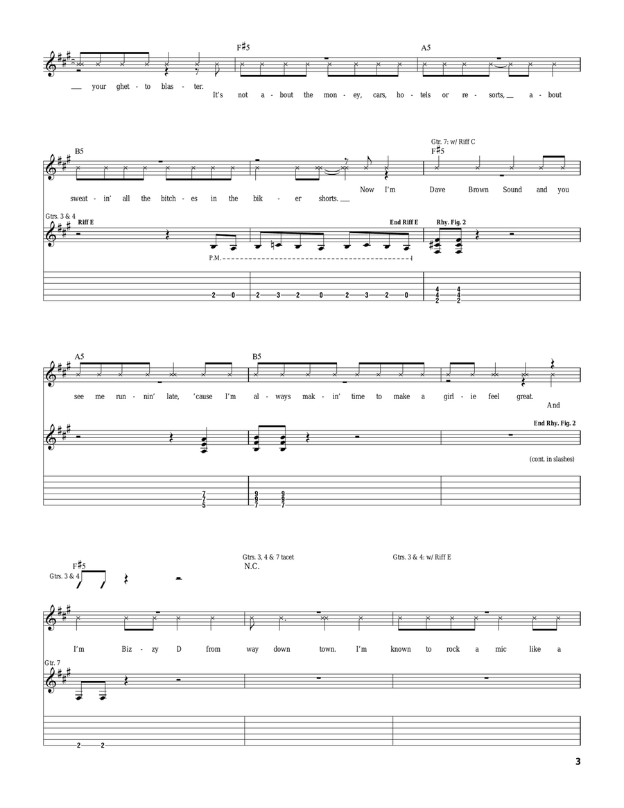 What We're All About Guitar Tablature scores gallery preview page 3