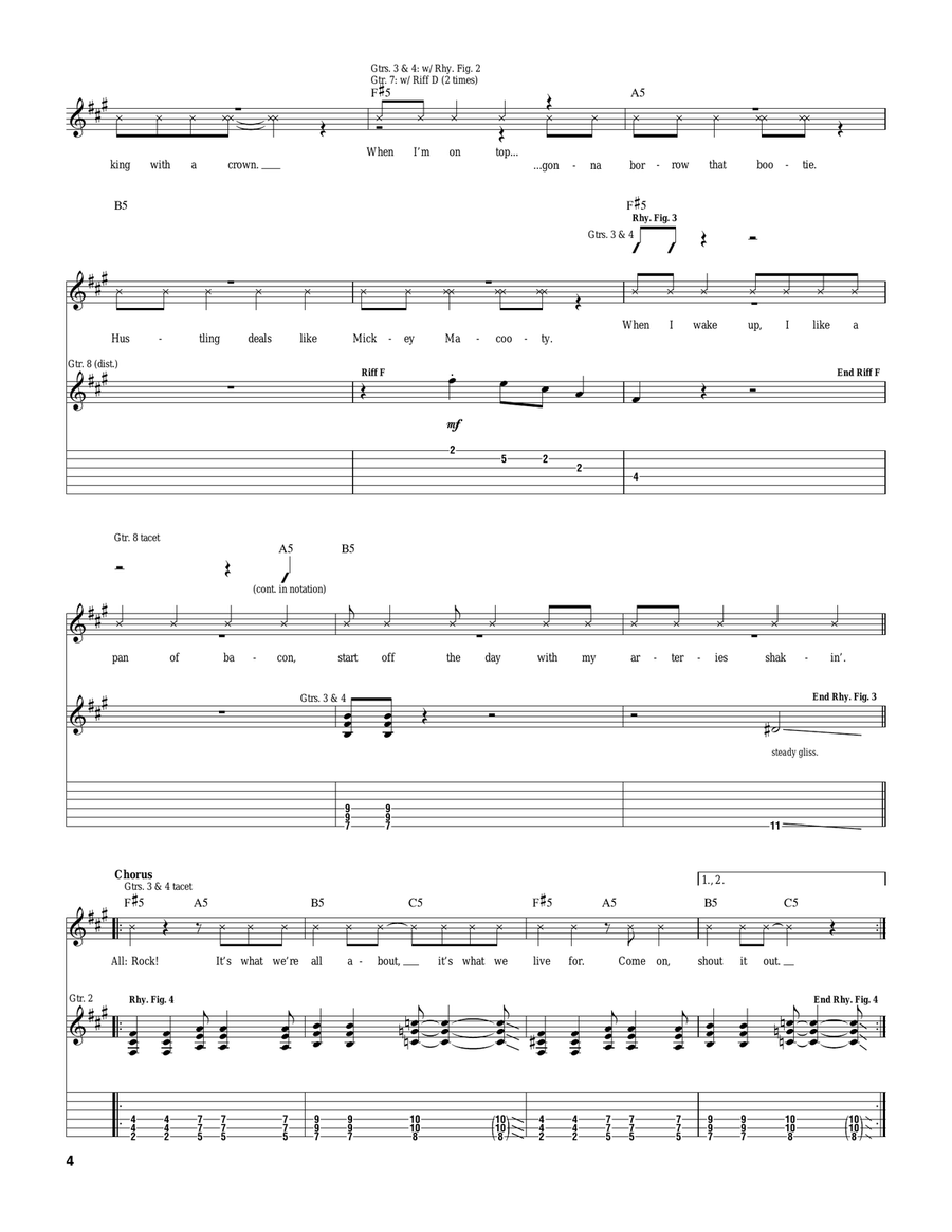 What We're All About Guitar Tablature scores gallery preview page 4