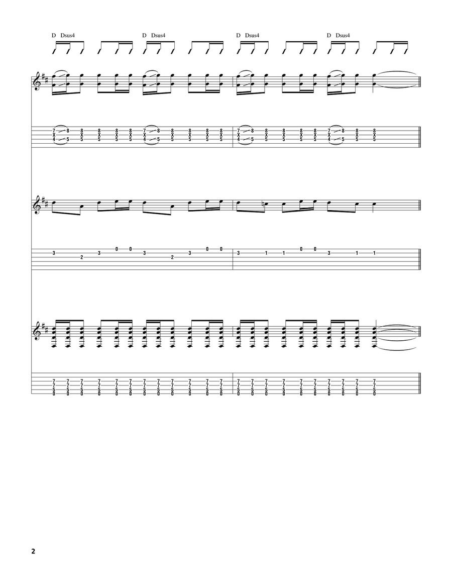 Somebody Else Somebody Else Guitar Tablature scores gallery preview page 2