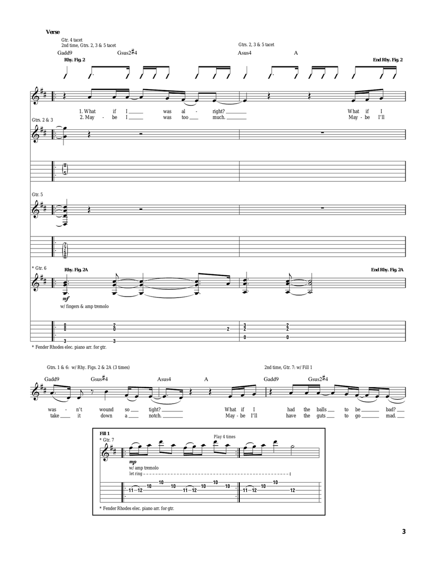 Somebody Else Somebody Else Guitar Tablature scores gallery preview page 3
