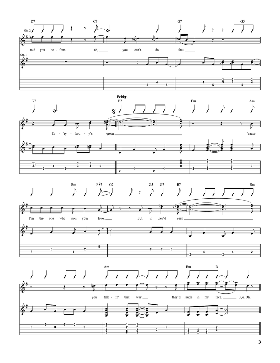 You Can't Do That You Can't Do That Acoustic Guitar scores gallery preview page 3