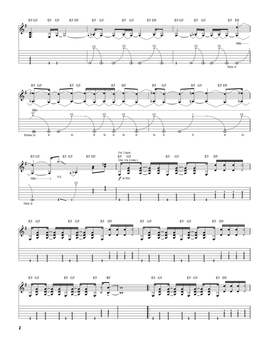 I Feel So I Feel So Guitar Tablature scores gallery preview page 2