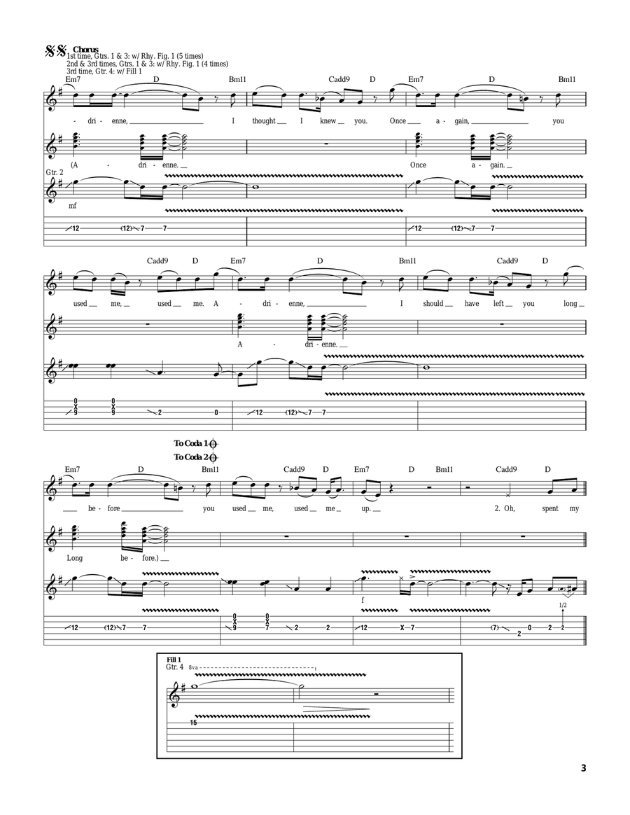 Adrienne Adrienne Acoustic Guitar scores gallery preview page 3