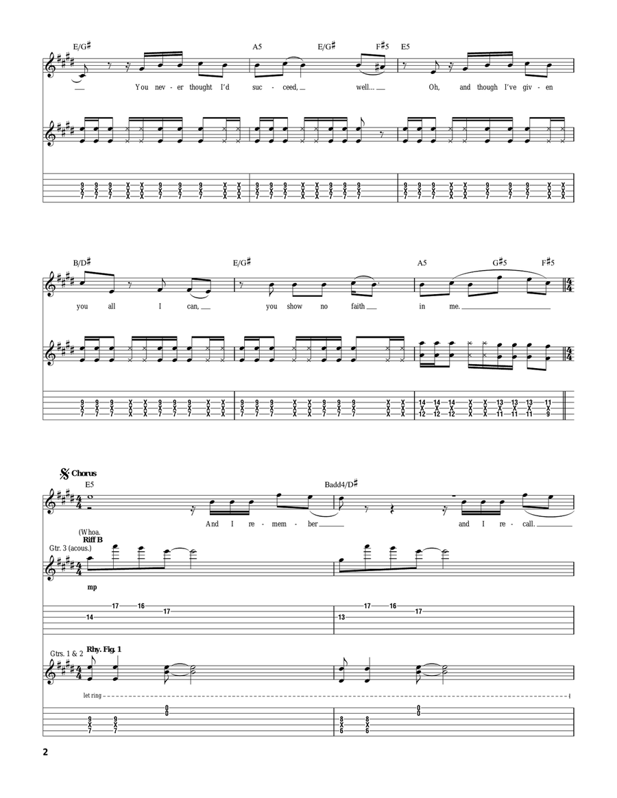 Nothing's Changed Nothing's Changed Acoustic Guitar scores gallery preview page 2