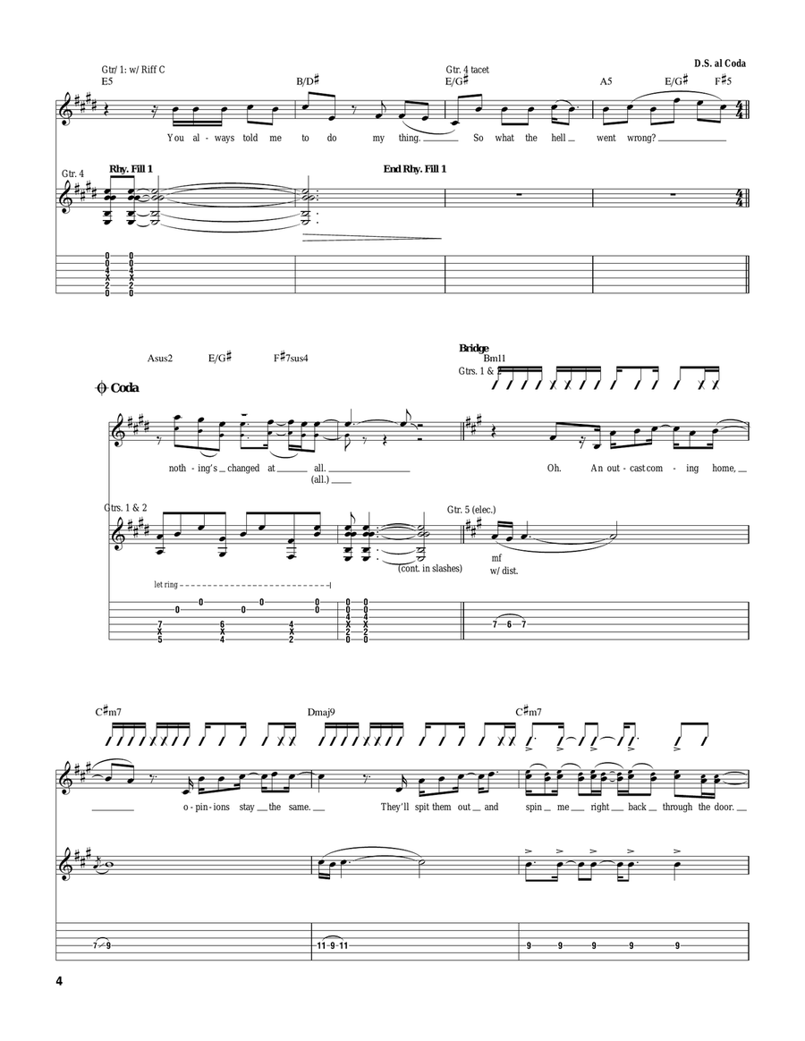 Nothing's Changed Nothing's Changed Acoustic Guitar scores gallery preview page 4