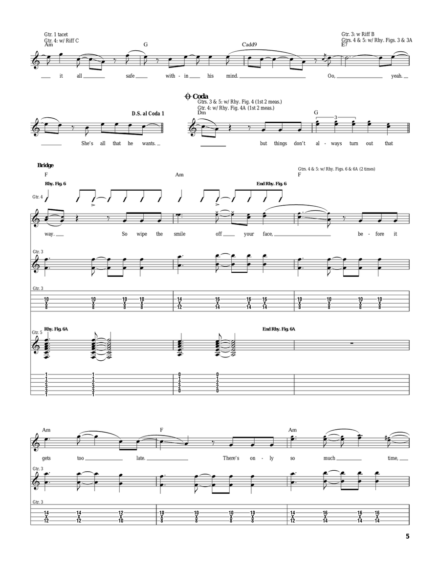 Things Don't Always Turn Out That Way Acoustic Guitar scores gallery preview page 5