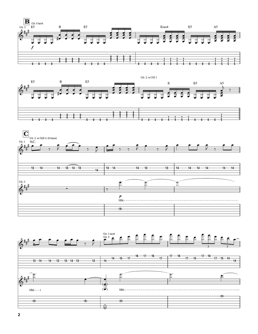 Instrumental Instrumental Guitar Tablature scores gallery preview page 2