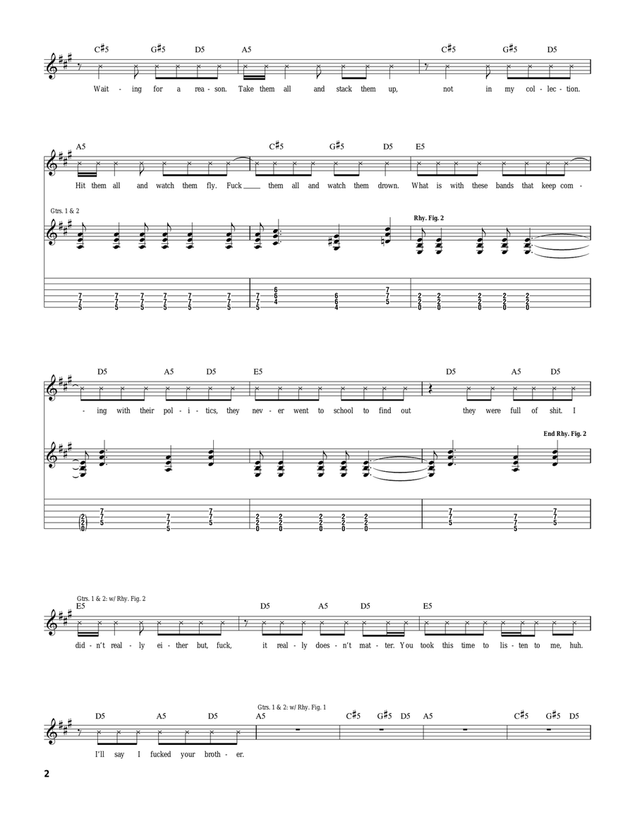 My First Punk Song My First Punk Song Electric Guitar scores gallery preview page 2