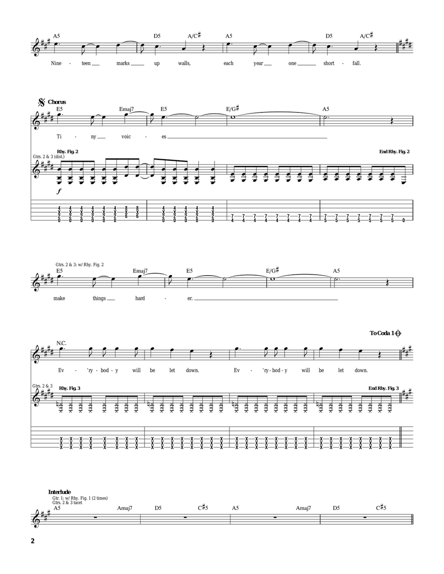 Tiny Voices Tiny Voices Guitar Tablature scores gallery preview page 2