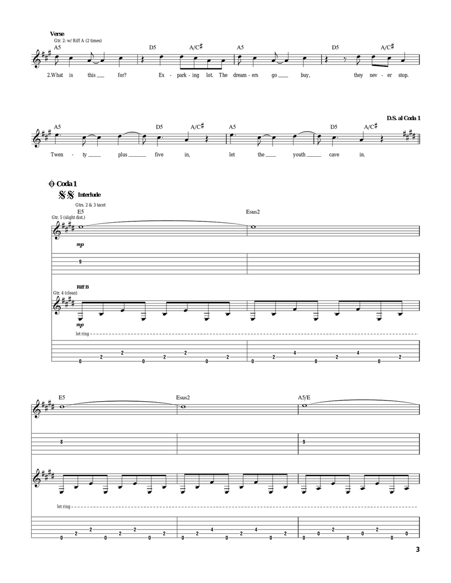 Tiny Voices Tiny Voices Guitar Tablature scores gallery preview page 3