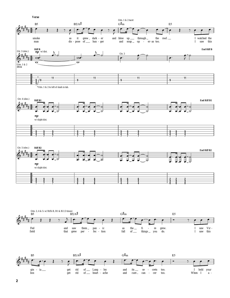 Watch The World Watch The World Guitar Tablature scores gallery preview page 2